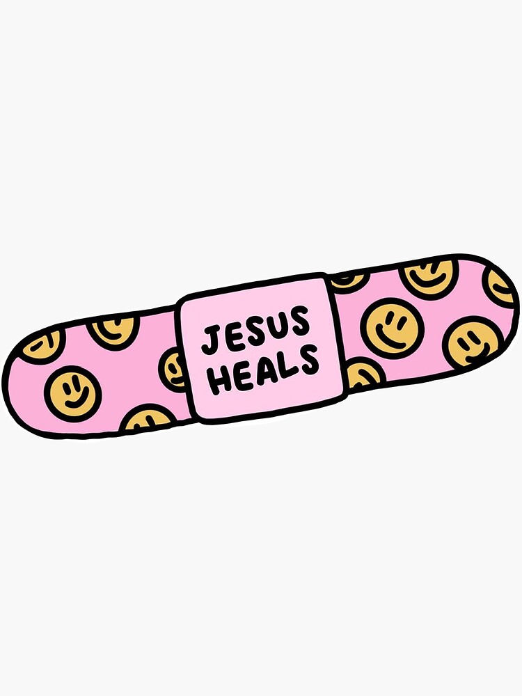 Jesus Heals - Bandaid style Sticker