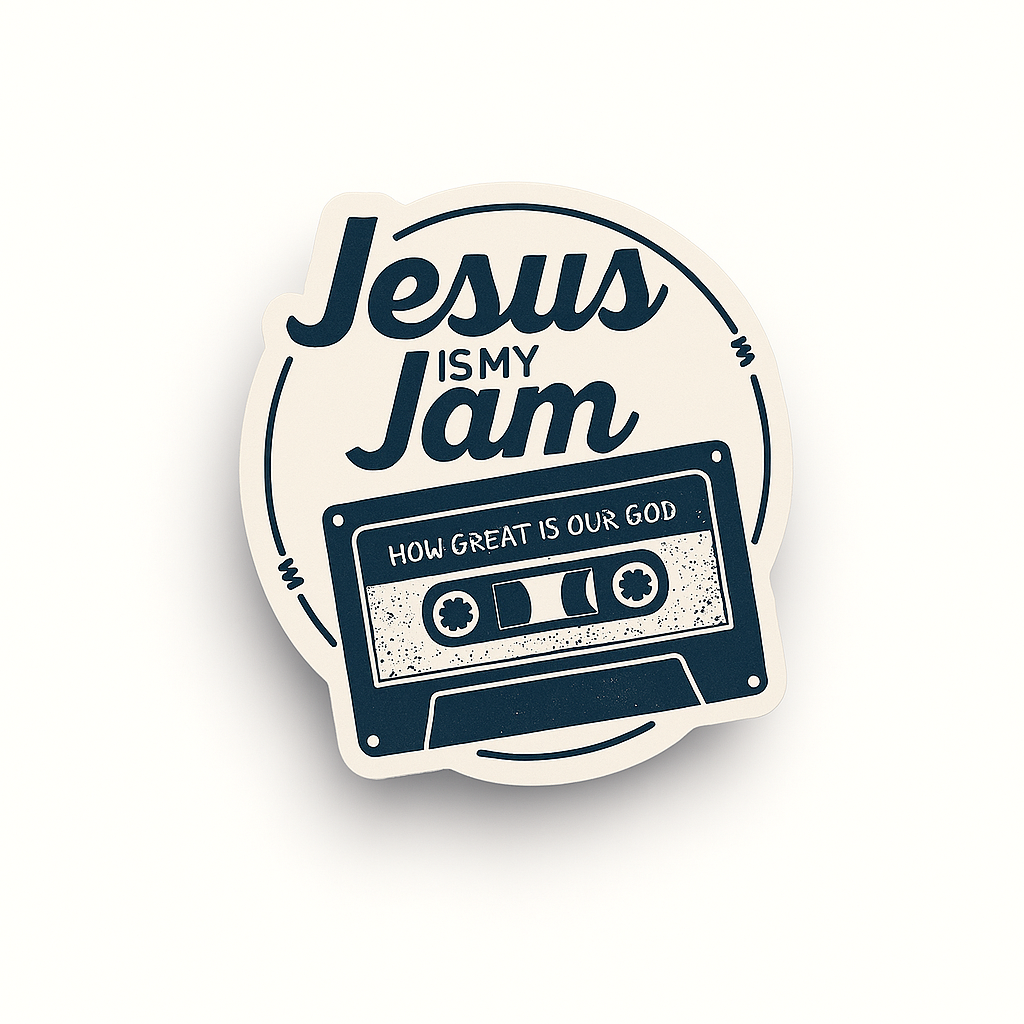 Jesus Is My Jam – Cassette Edition Vinyl Sticker