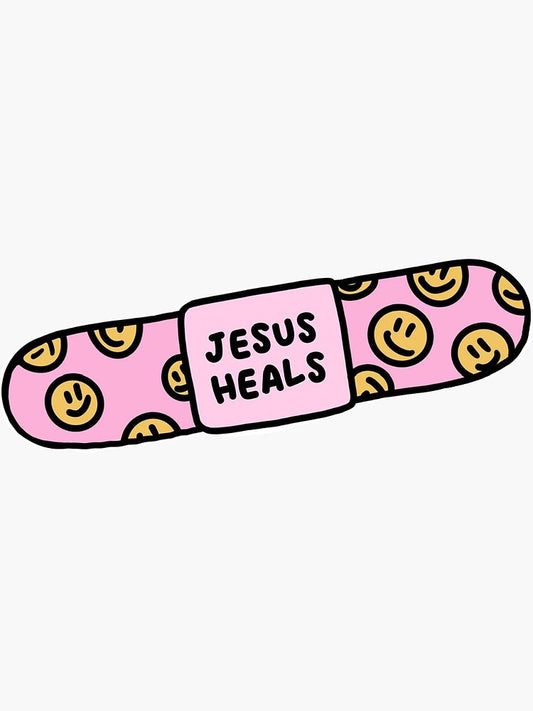 Jesus Heals - Bandaid style Sticker