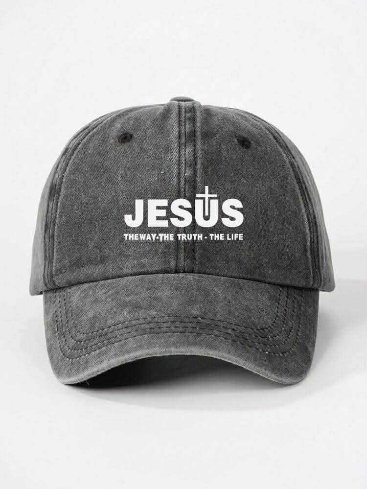 Jesus – The Way, The Truth, The Life Cap (Washed Black)
