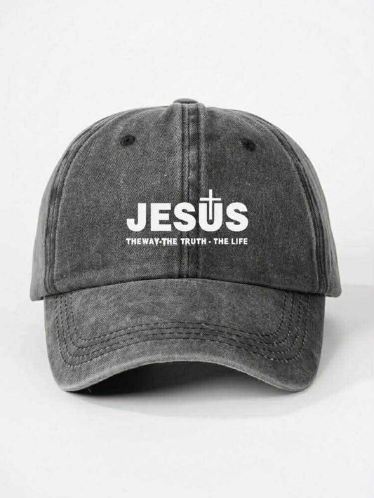 Jesus – The Way, The Truth, The Life Cap (Washed Black)