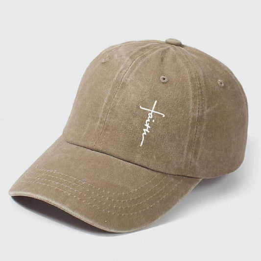 Faith Cross Cap (Khaki)