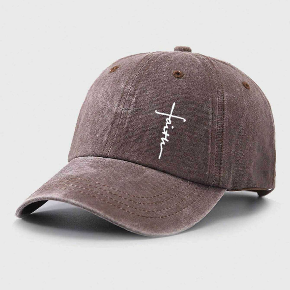 Faith Cross Cap (Brown)